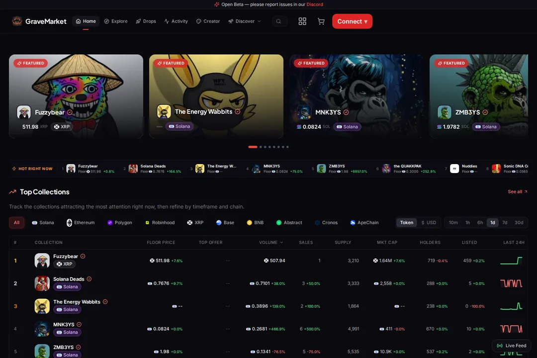 GraveMarket public app preview